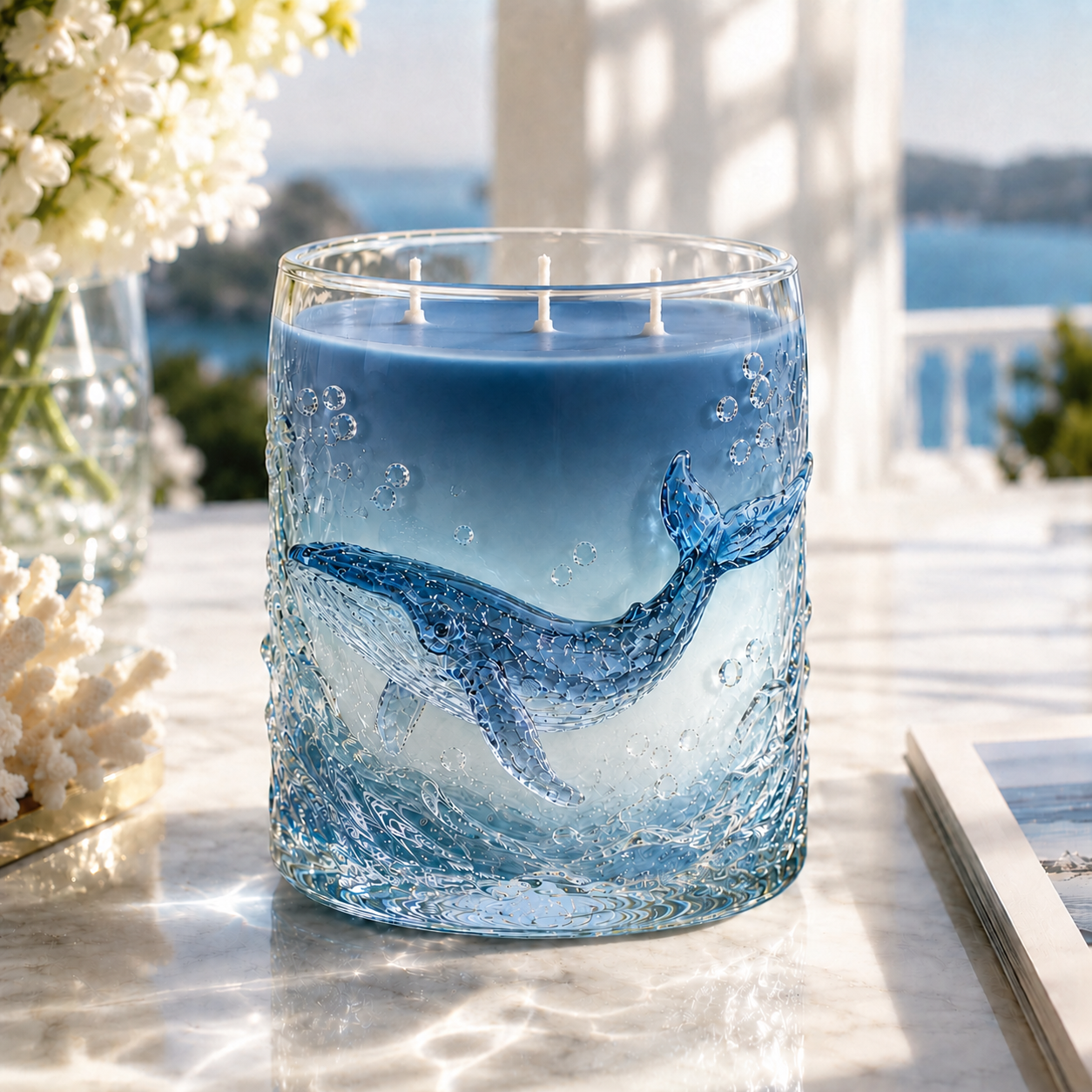 Ocean-inspired scented candles—crafted for moments of serenity.