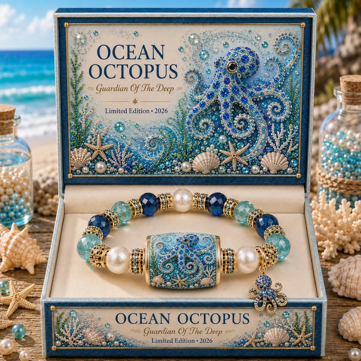 🔥Last Day 50% OFF - 🌊 Ocean Guardian Bracelet Collection | 7 Marine Creature Designs, Gemstone-Style Beads & Matching Sea Charms 🐚✨