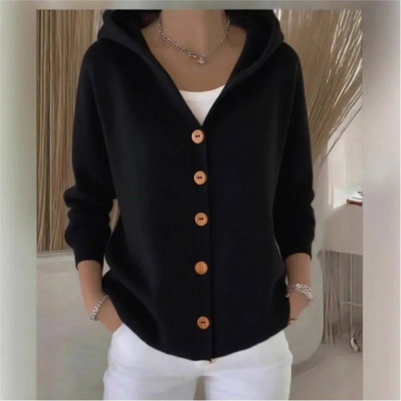 Fiona - Trendy Hooded Cardigan