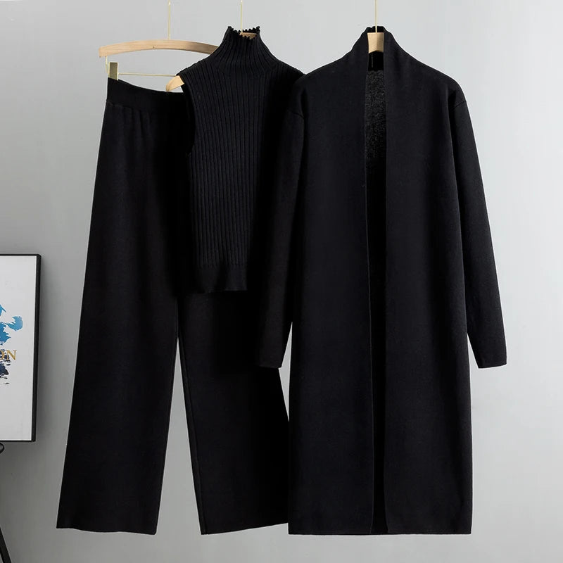 Elena 3-Piece Knitted Pant Set