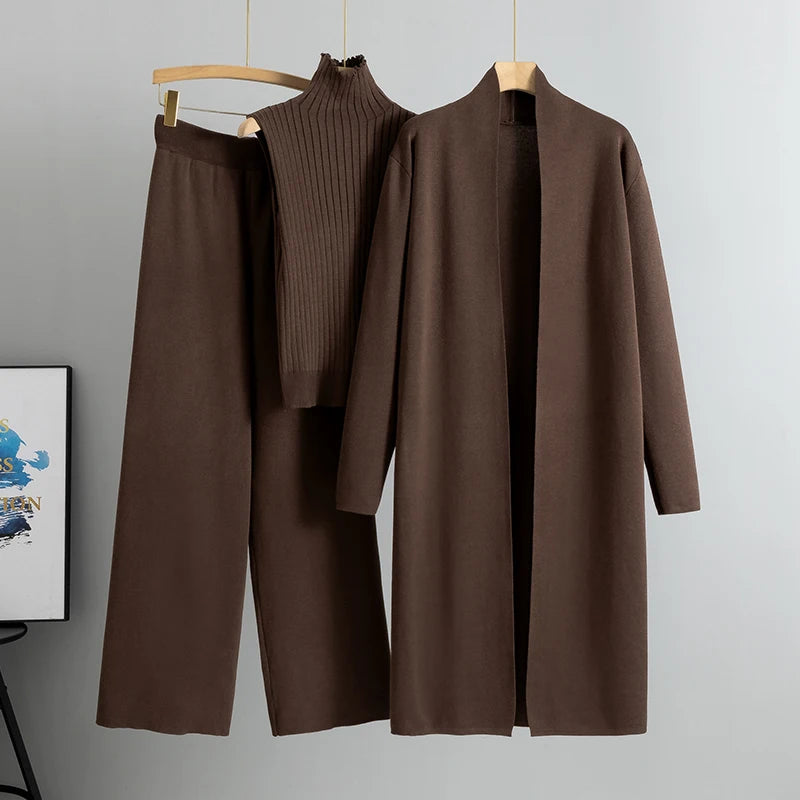 Elena 3-Piece Knitted Pant Set