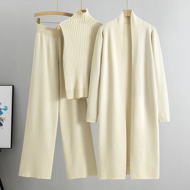 Elena 3-Piece Knitted Pant Set