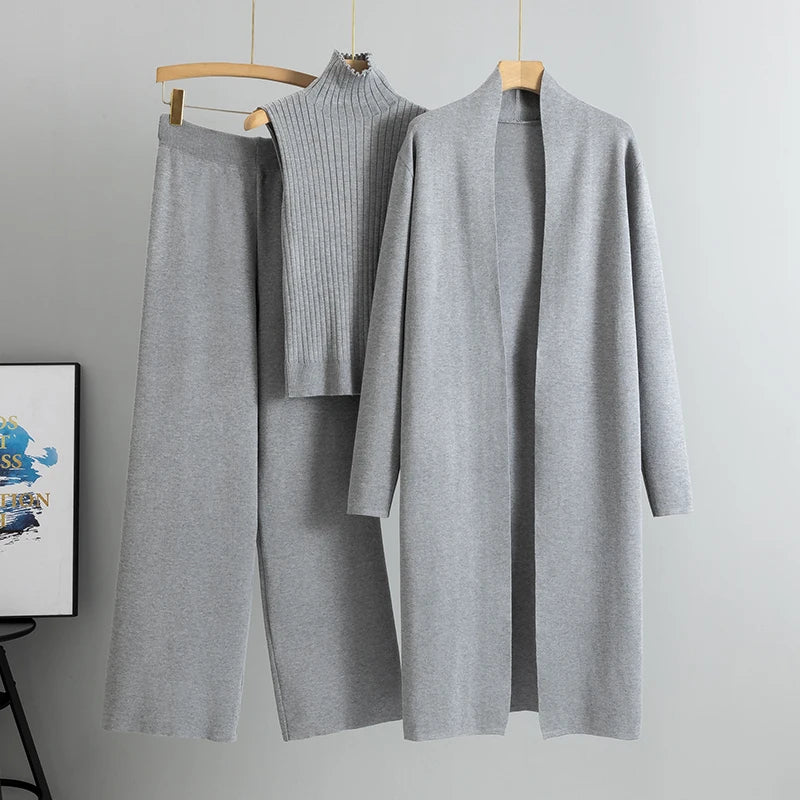 Elena 3-Piece Knitted Pant Set