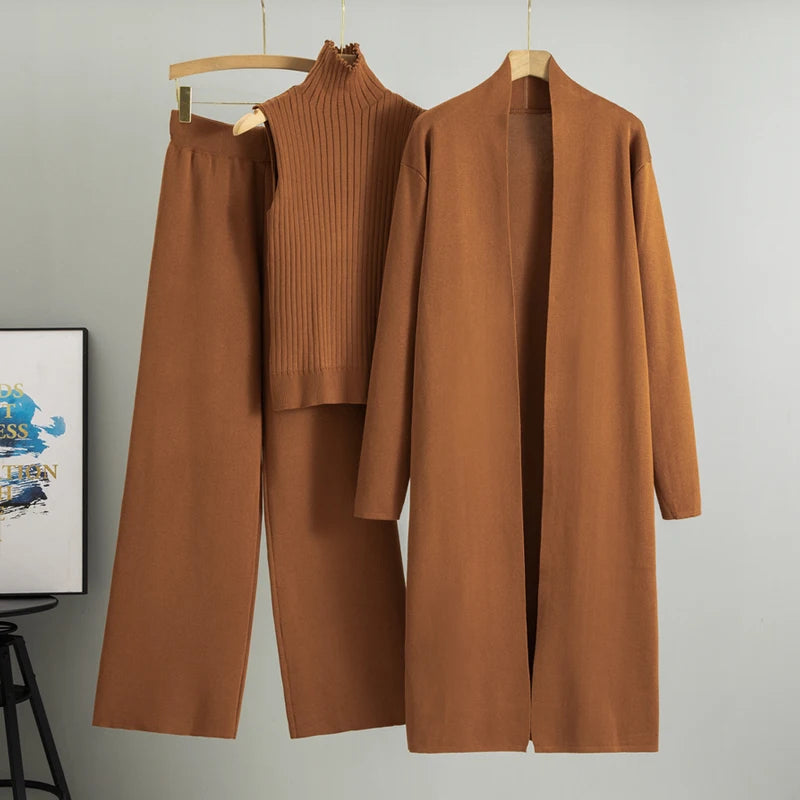 Elena 3-Piece Knitted Pant Set