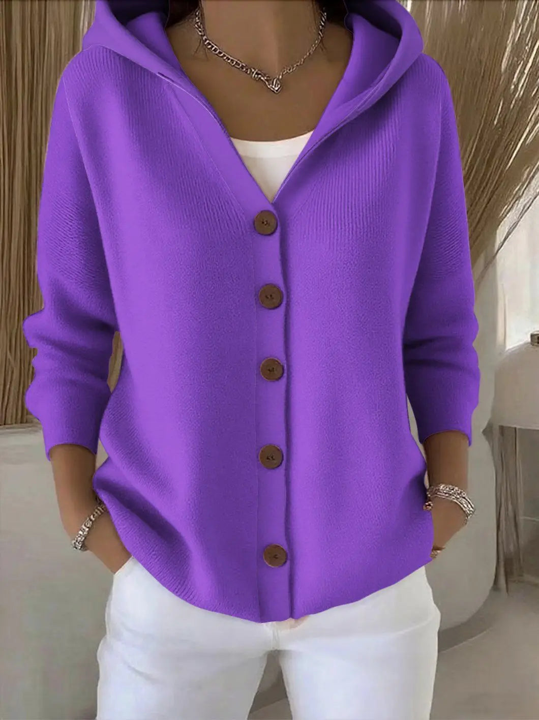 Fiona - Trendy Hooded Cardigan