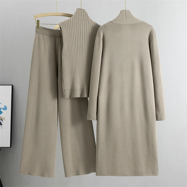 Elena 3-Piece Knitted Pant Set