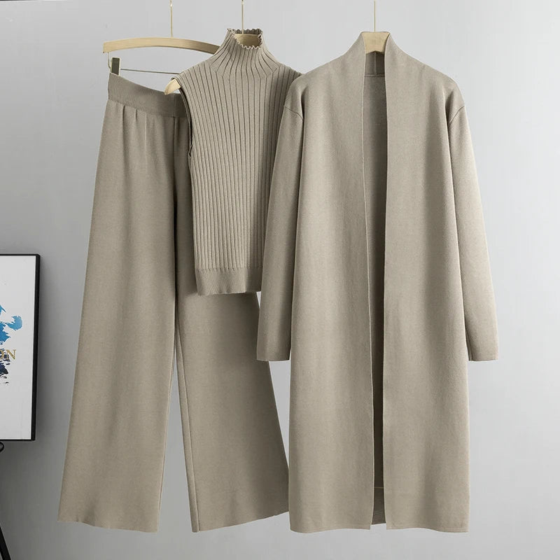 Elena 3-Piece Knitted Pant Set