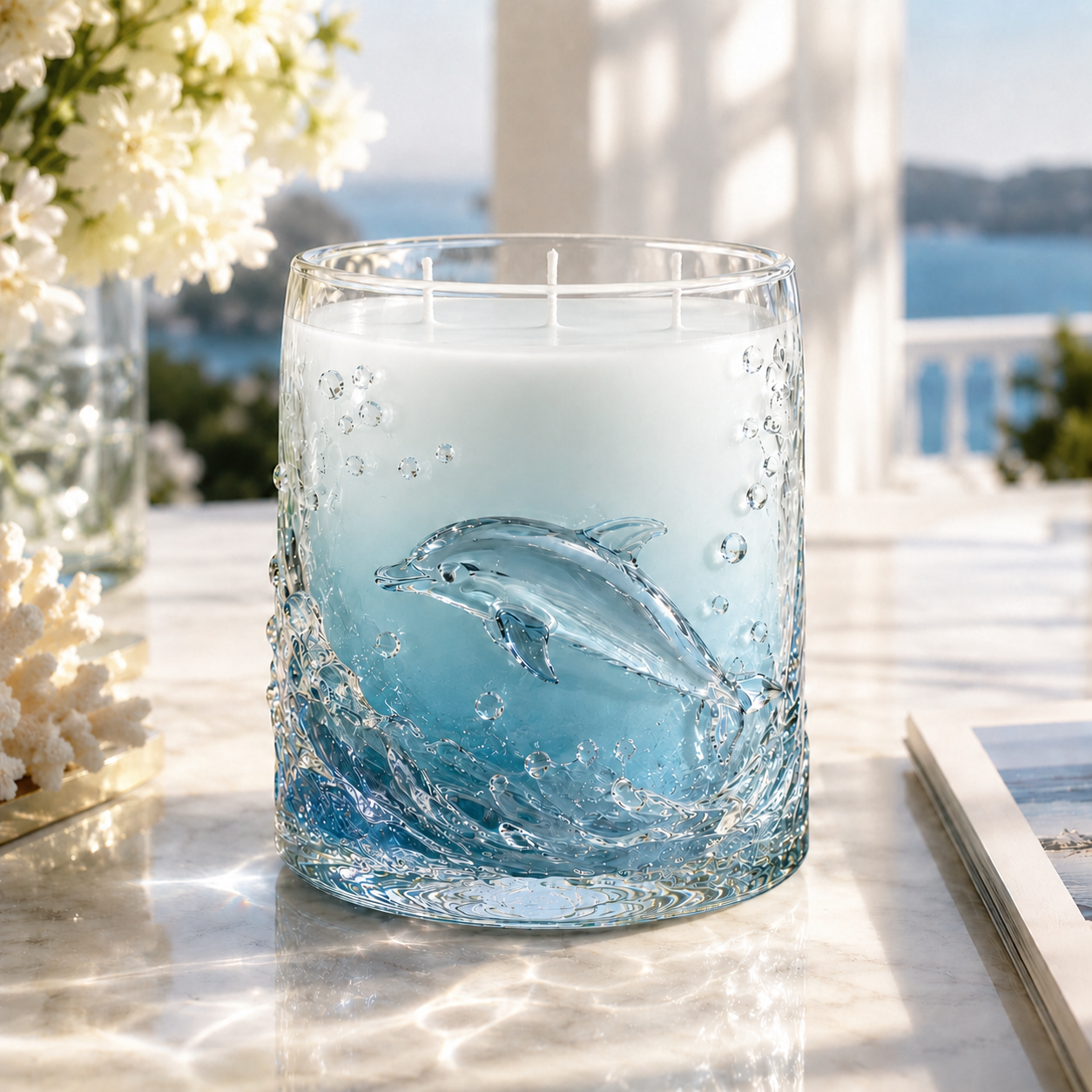 Ocean-inspired scented candles—crafted for moments of serenity.