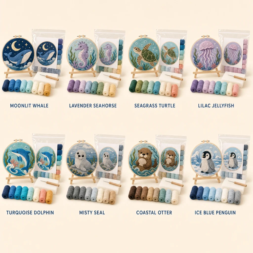 The Ocean Friends Wool Felt Kits That Turn Making Into Wall Art