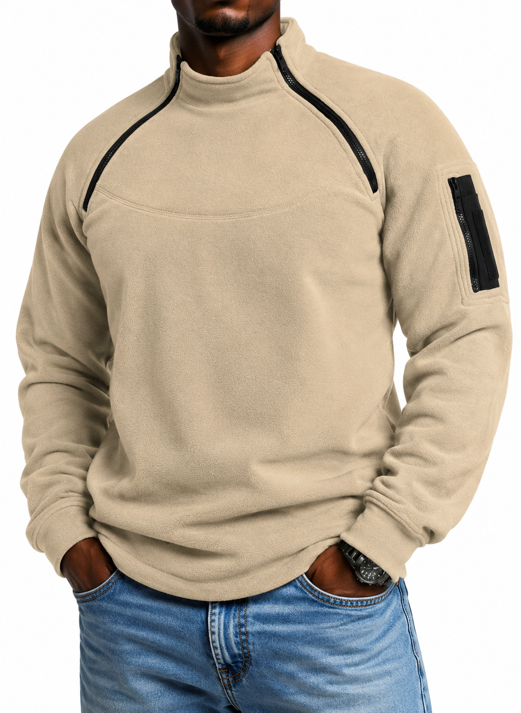 Tactical Fleece Hoodie - Windproof Thermal Pullover for Field & Range