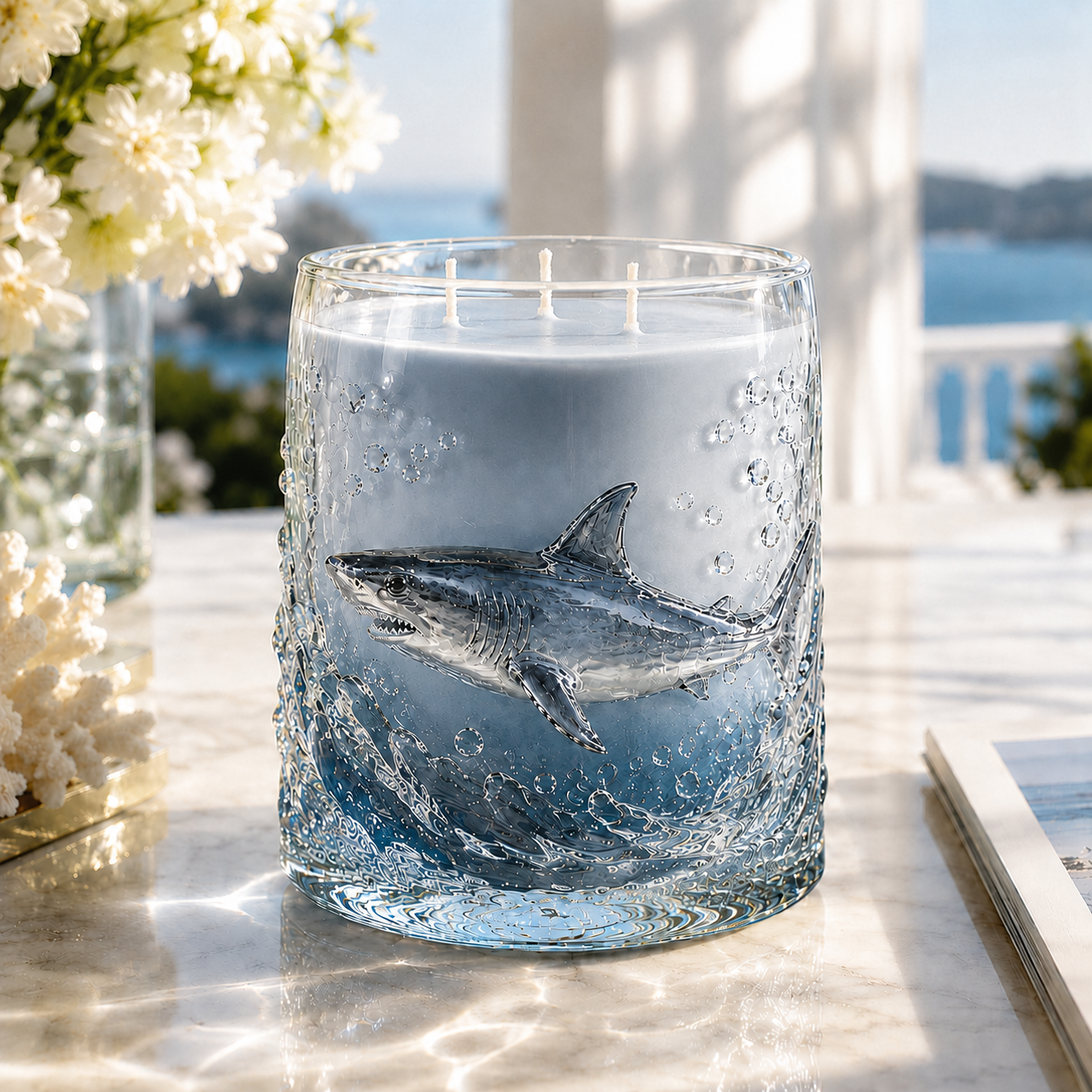 Ocean-inspired scented candles—crafted for moments of serenity.