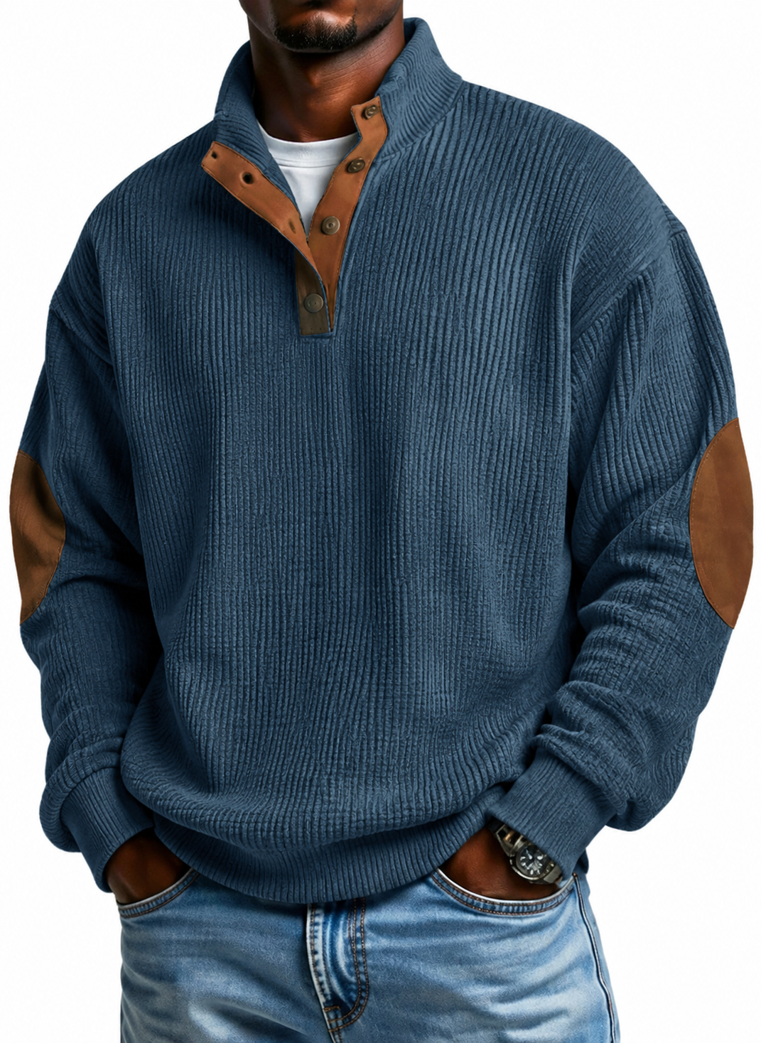 🧥🧥🧥New Corduroy Casual Stand-Collar Long-Sleeve Sweatshirt🔥🔥🔥