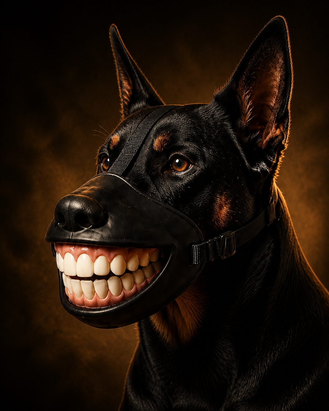 Funny Dog Smile Muzzle - Novelty Pet Accessory