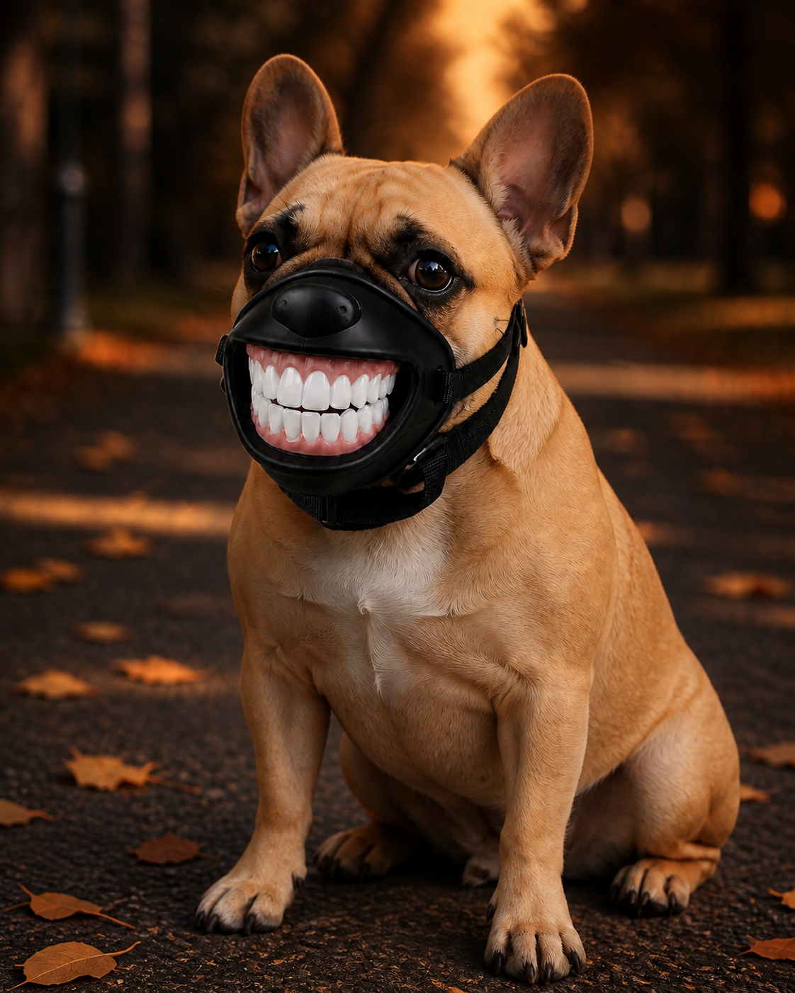 Funny Dog Smile Muzzle - Novelty Pet Accessory