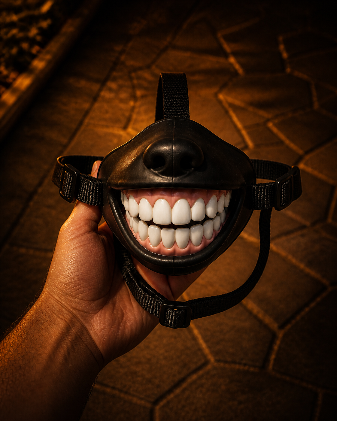Funny Dog Smile Muzzle - Novelty Pet Accessory