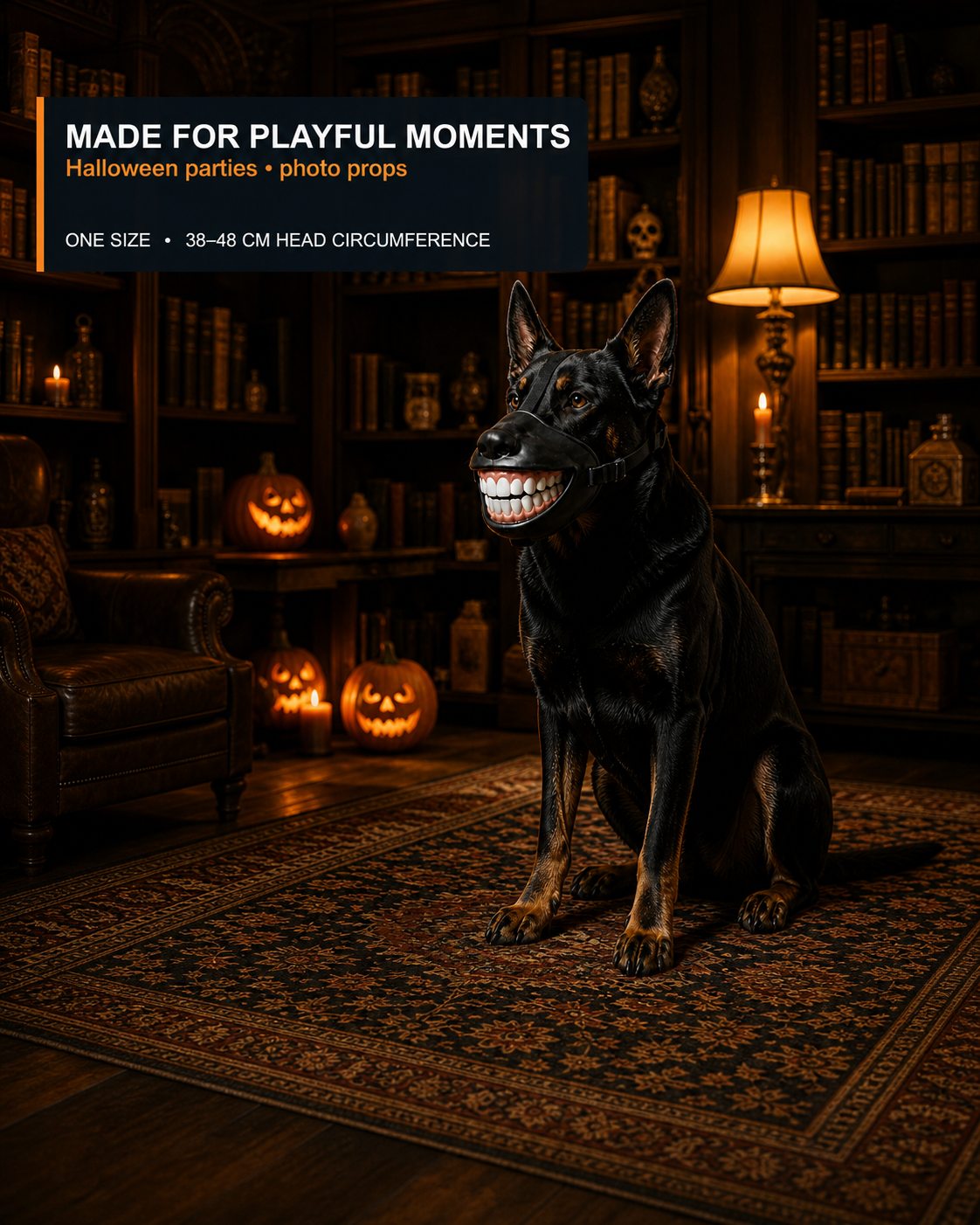 Funny Dog Smile Muzzle - Novelty Pet Accessory