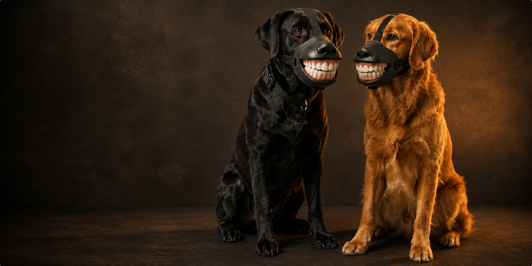 Funny Dog Smile Muzzle - Novelty Pet Accessory