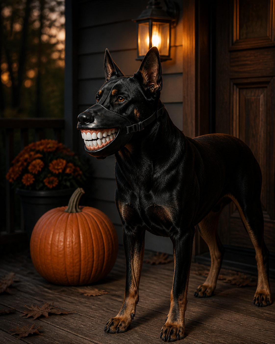 Funny Dog Smile Muzzle - Novelty Pet Accessory