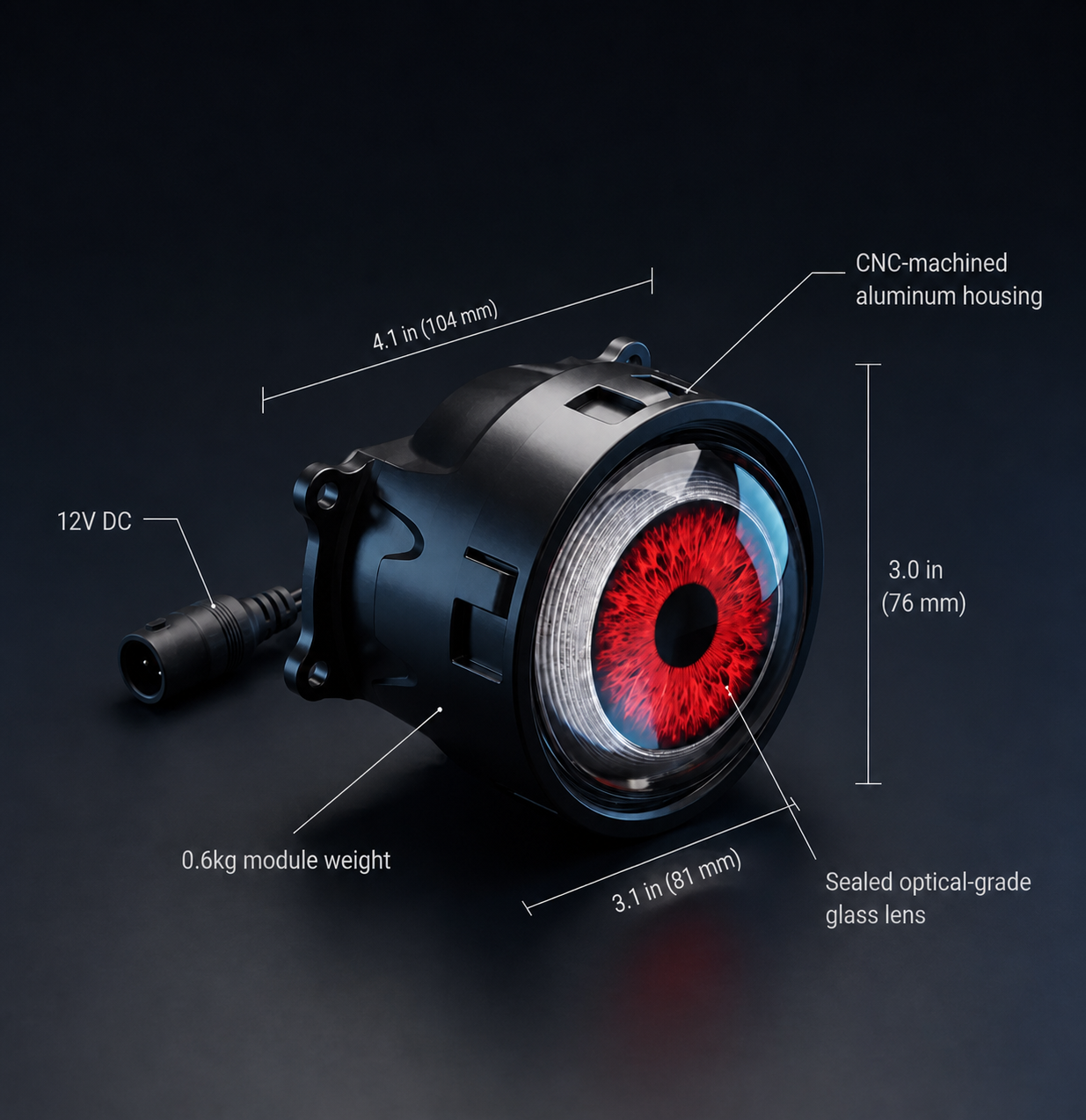 Adaptive RGB Moving-Eye Projector Headlight Kit
