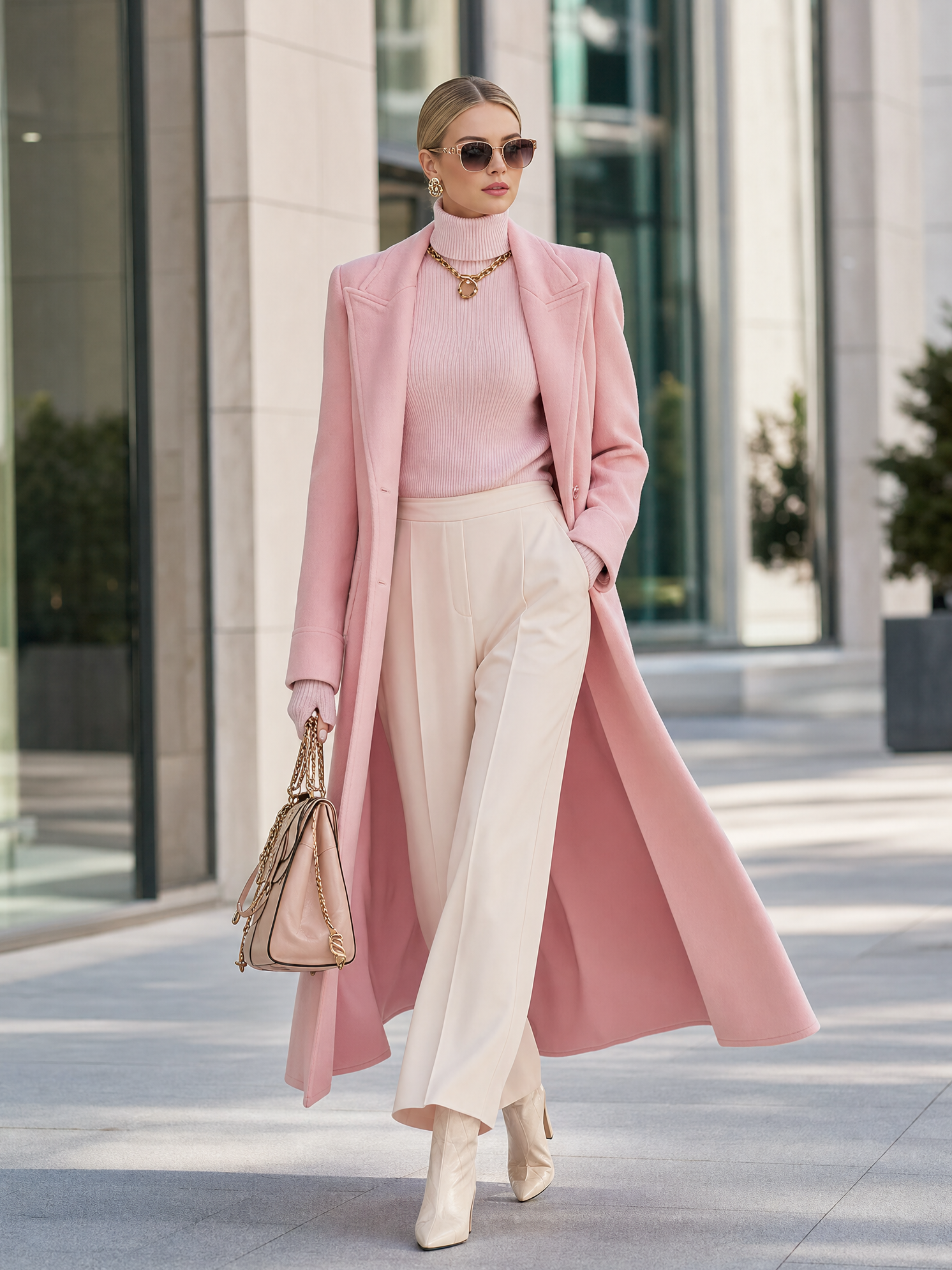 Pink coat back