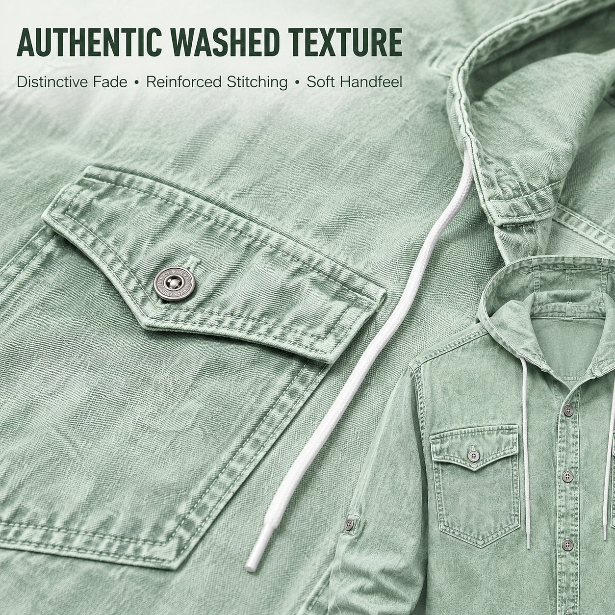 Slate Gray Acid Wash Shirt