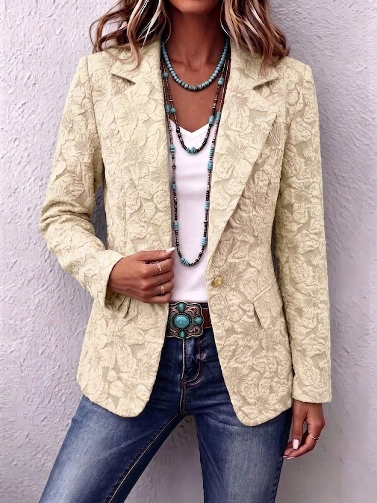 New Arrival🔥 Vintage-style Lily Jacquard Slim-fit Blazer