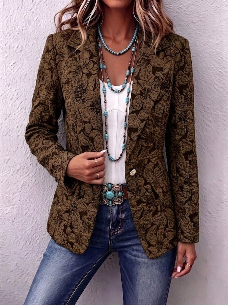 New Arrival🔥 Vintage-style Lily Jacquard Slim-fit Blazer