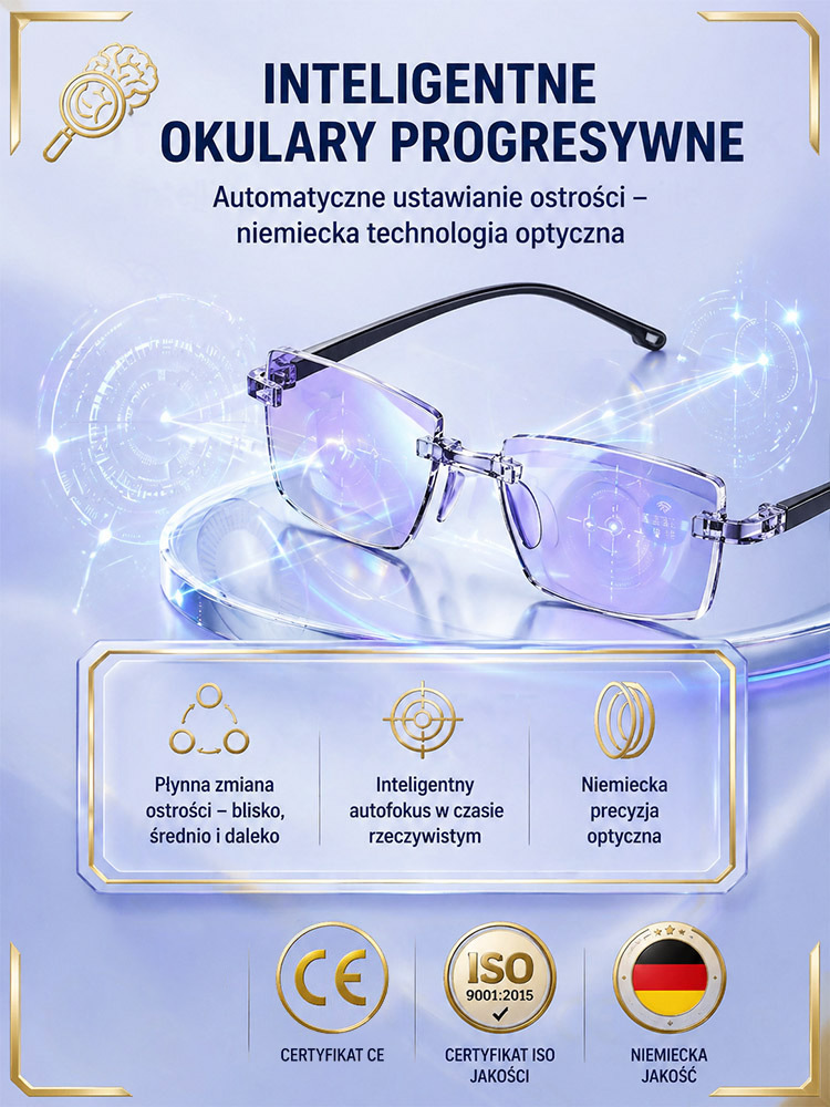 Okulary Bez Recepty: Czytanie, Komputer i Słońce w Jednych Oprawkach 50%OFF