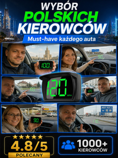 Wojskowy Wyświetlacz HUD do Auta - Uniknij Mandatów! -50%