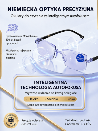Okulary Anty-Niebieskie Światło 3w1 | Automatyczna Adaptacja +1.00~+7.00  -75%