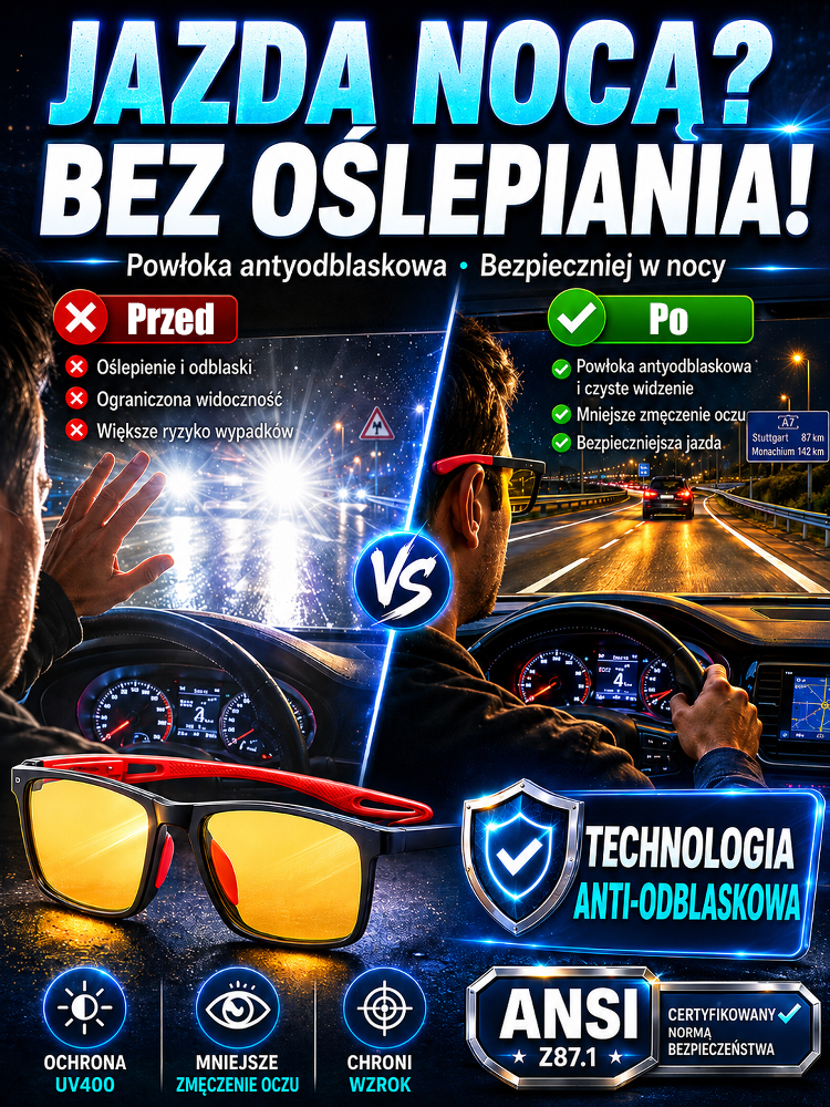 Inteligentne Okulary do Czytania z Autofokusem i Filtrem Niebieskiego Światła (50% Taniej)