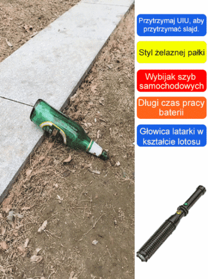 Taktyczna Latarka Ratunkowa ze Zbijakiem do Szyb | Płatność przy odbiorze! -80%