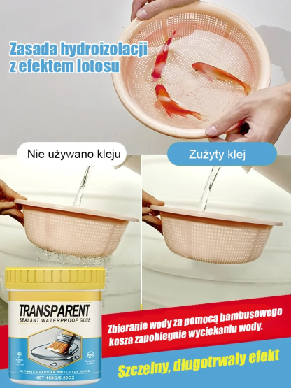 Bezbarwny Uszczelniacz Wodoodporny – Błyskawiczna Naprawa Przecieków Bez Kucia [Zestaw Promocyjny] -75%
