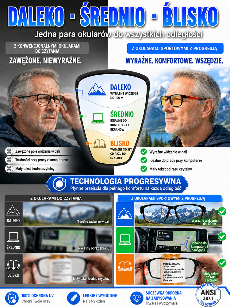 Niezniszczalne Okulary z Filtrem Światła Niebieskiego -50%