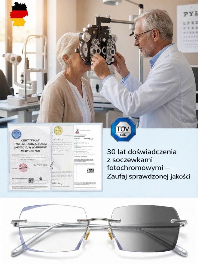 Okulary Progresywne Anti-Blue z Powłoką Przeciwsłoneczną – Darmowa Dostawa & COD -50%