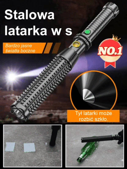 Taktyczna Latarka Ratunkowa ze Zbijakiem do Szyb | Płatność przy odbiorze! -80%