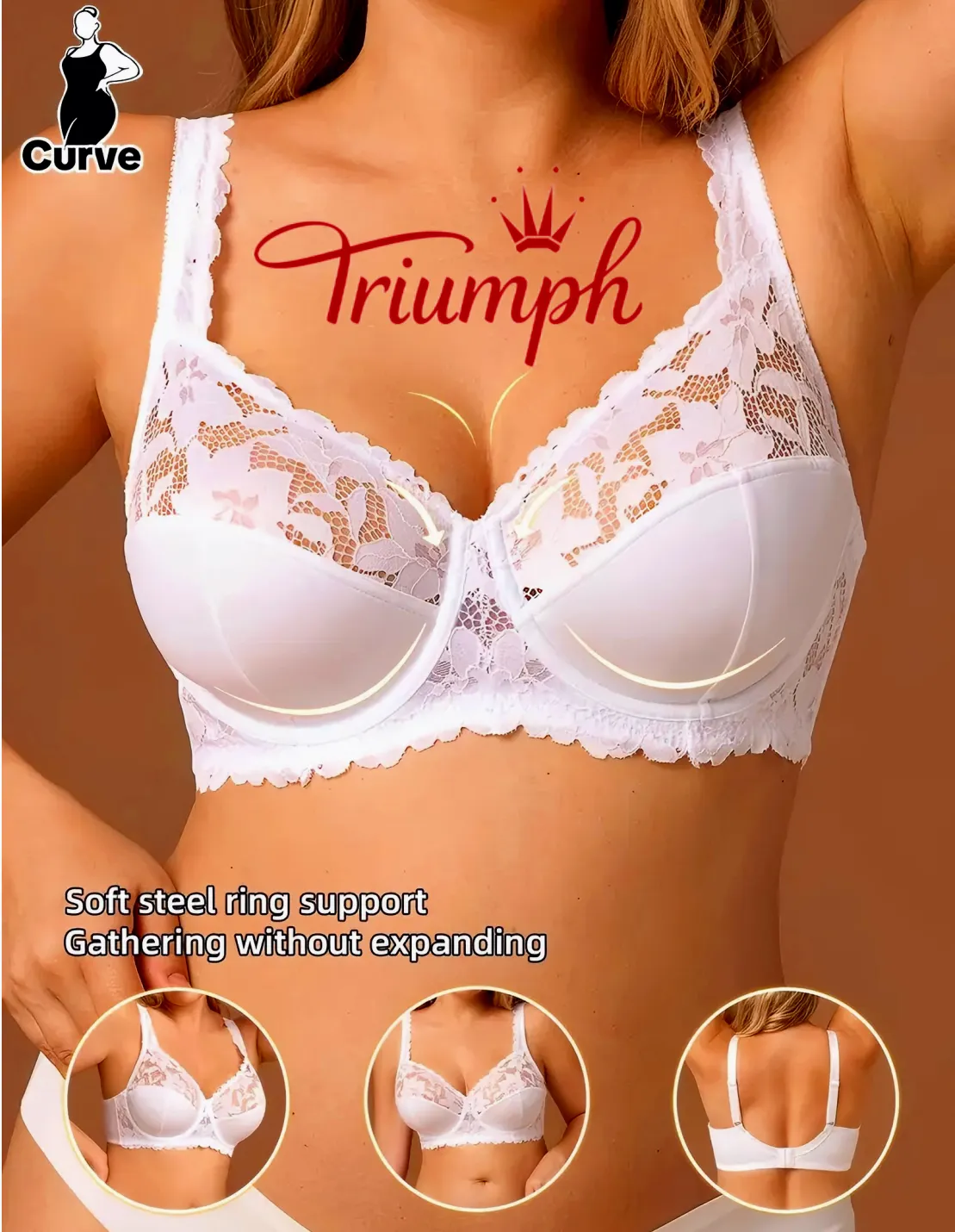 🌹Nové produkty na trhu🌹Triumph® 🌸 (3 ks) – Novinka Jaro 2026 ✨ Zvedací podprsenka bez kostic, měkká a tvarující pro maximální pohodlí