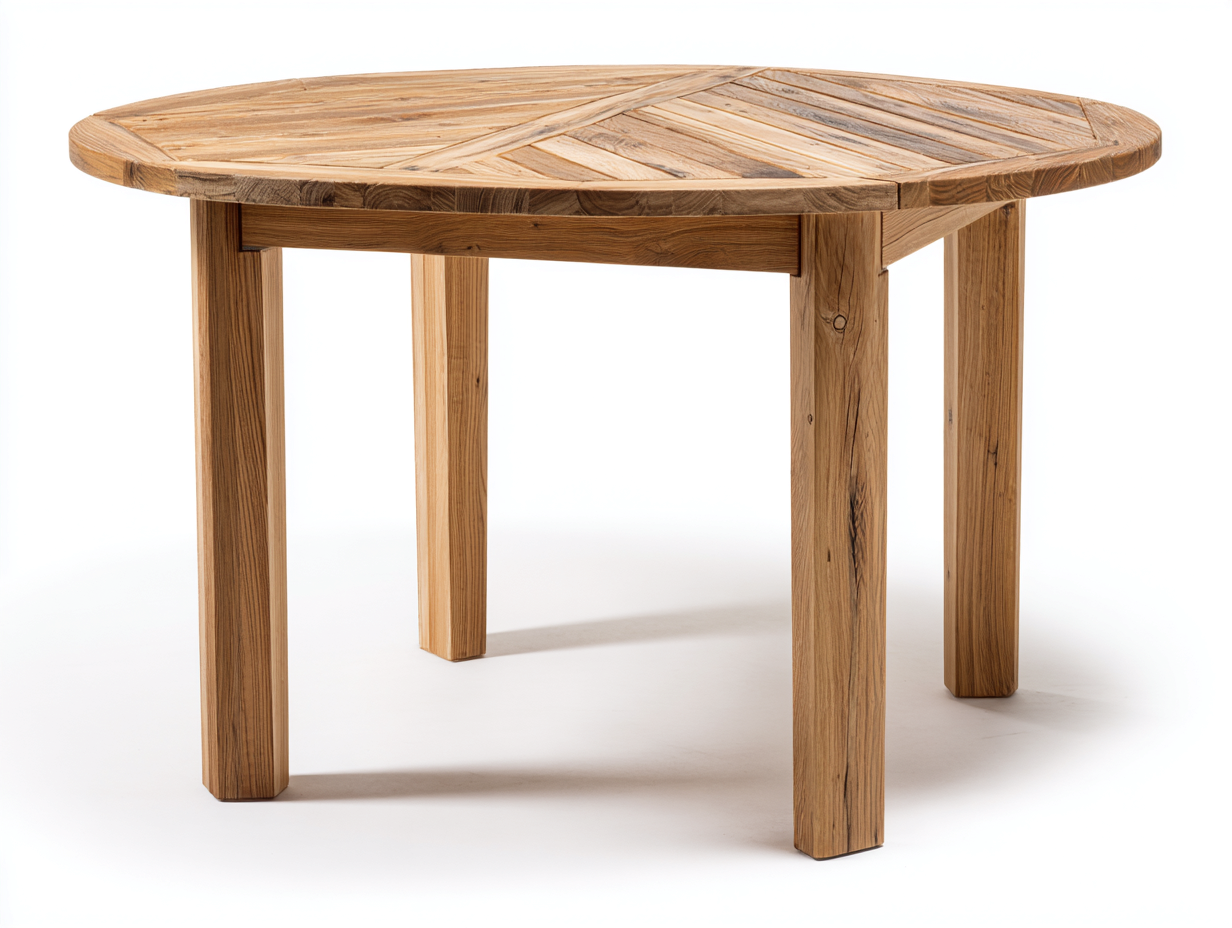 Tavolo da giardino - Teak - 135x135x76 cm - Teak naturale - Rustico moderno-Niriaoliving