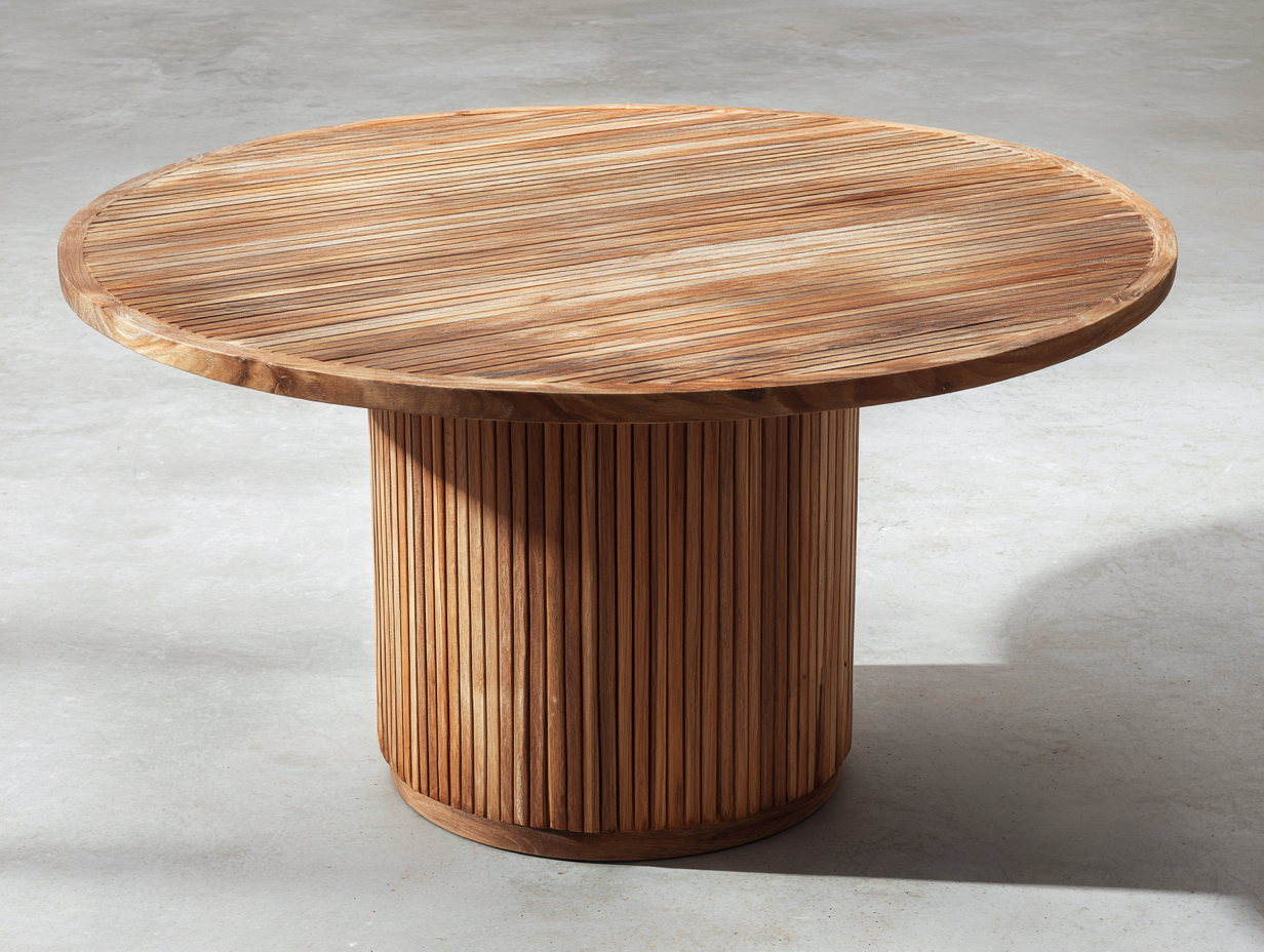 Tavolo da giardino - Teak - 120x120x75 cm - Marrone naturale - Moderno-Niriaoliving