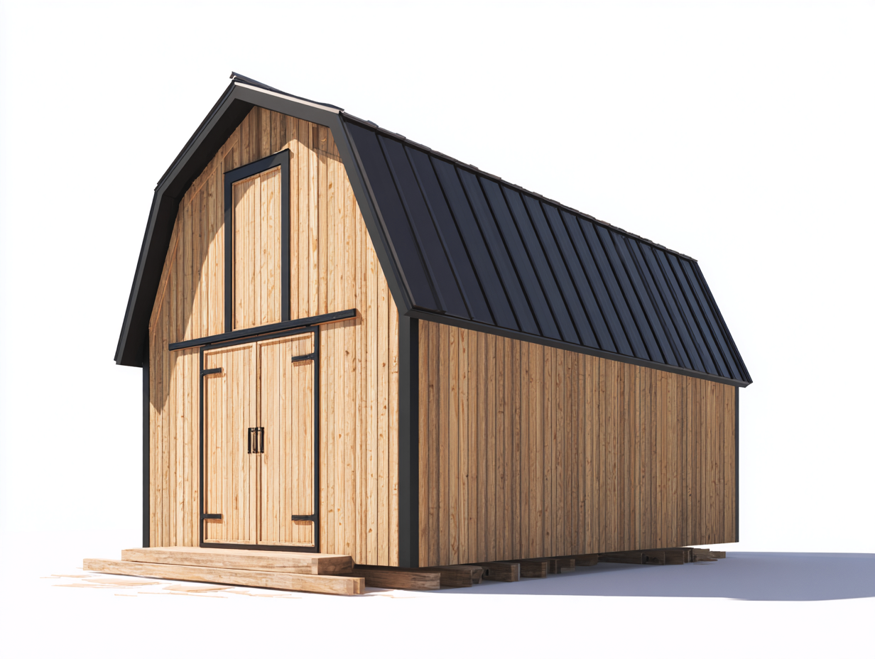 Casetta da giardino - legno - 420x620x430 cm - naturale-nero - rustica moderna-Niriaoliving