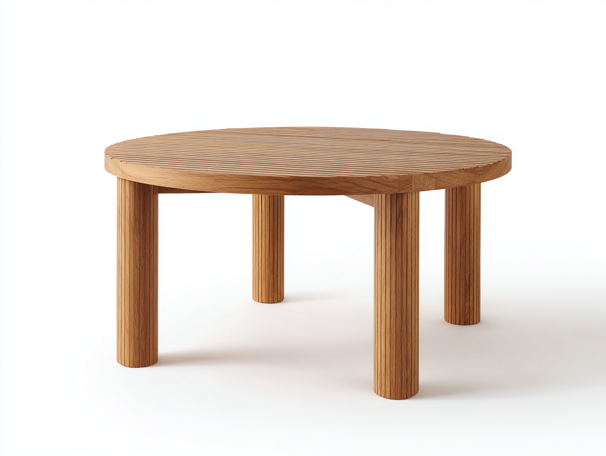 Tavolo da giardino - legno - 126x126x75 cm - marrone - stile naturale-Niriaoliving