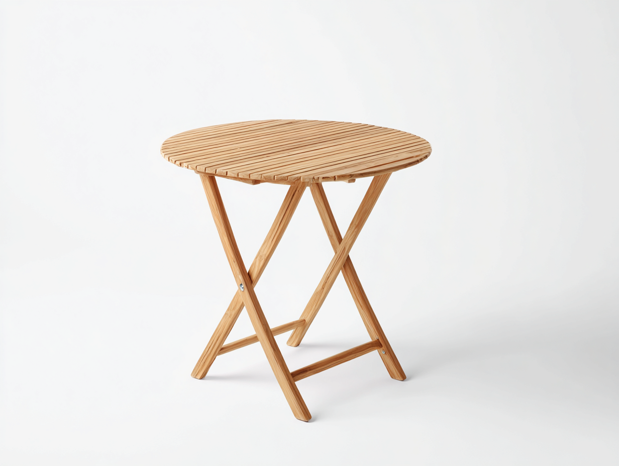 Tavolo da giardino-Legno-90x90x74 cm-Marrone chiaro-Design pieghevole-Savaohaus
