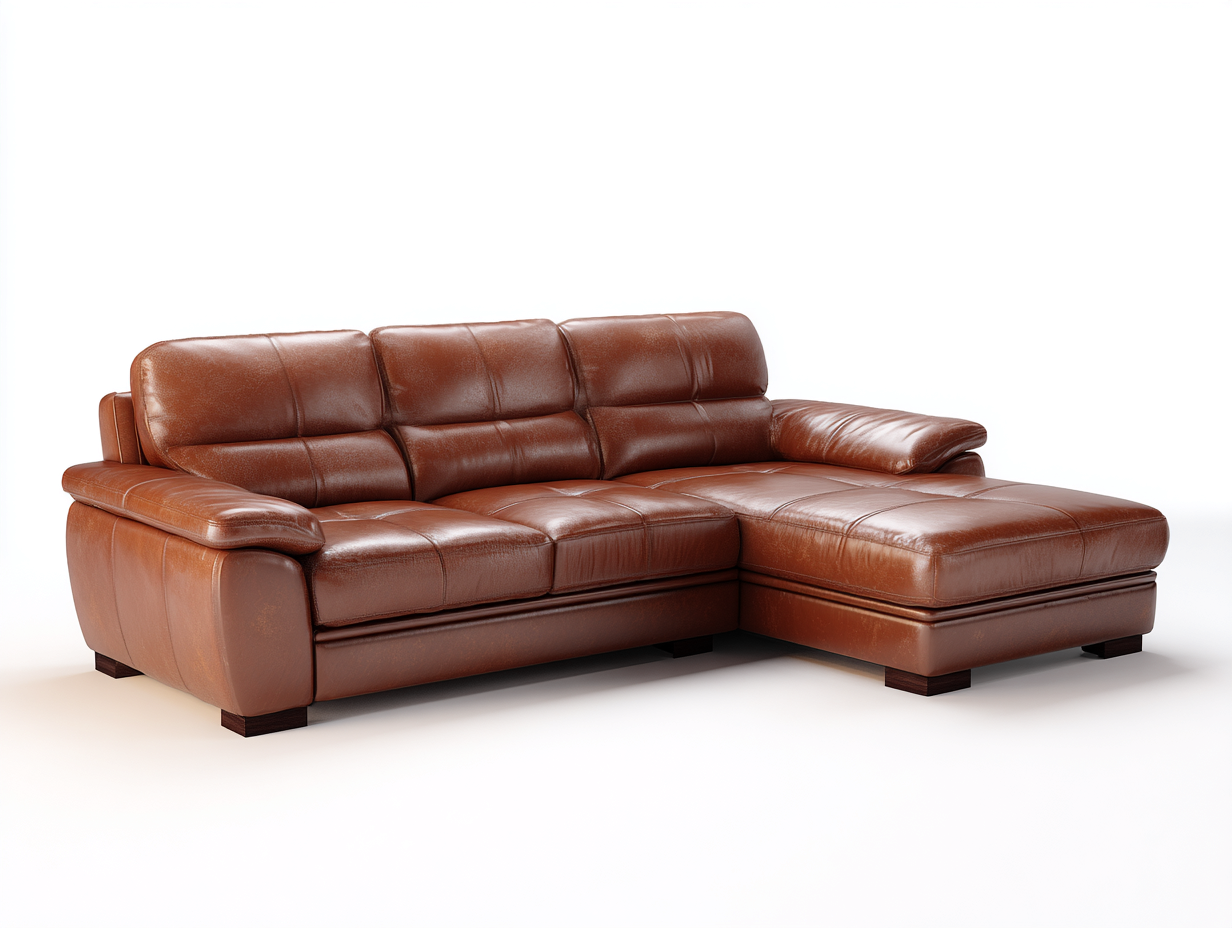 Divano angolare-Ecopelle-legno-286x177x91 cm-Marrone cognac-Contemporaneo premium-Savaohaus