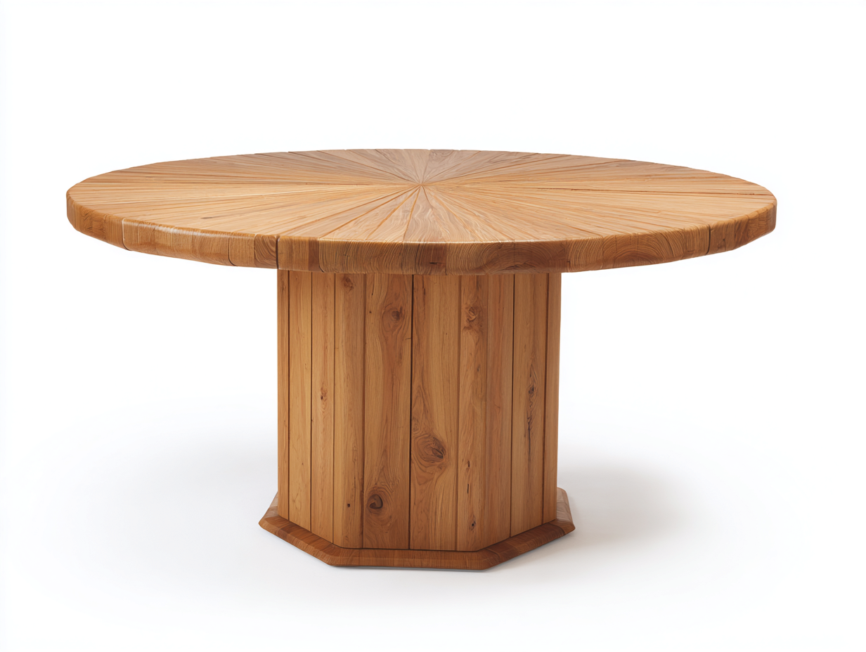 Tavolo da giardino-Legno-145x145x74 cm-Marrone chiaro-Design naturale-Savaohaus