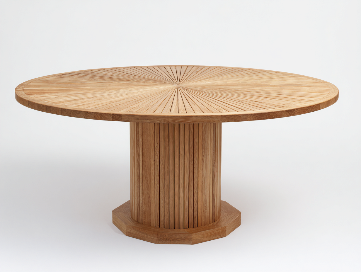 Tavolo da giardino-Legno-155x155x75 cm-Marrone chiaro-Design elegante-Savaohaus
