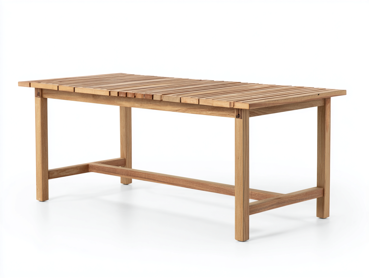 Tavolo da giardino-Legno-170x85x75 cm-Marrone chiaro-Design naturale-Savaohaus