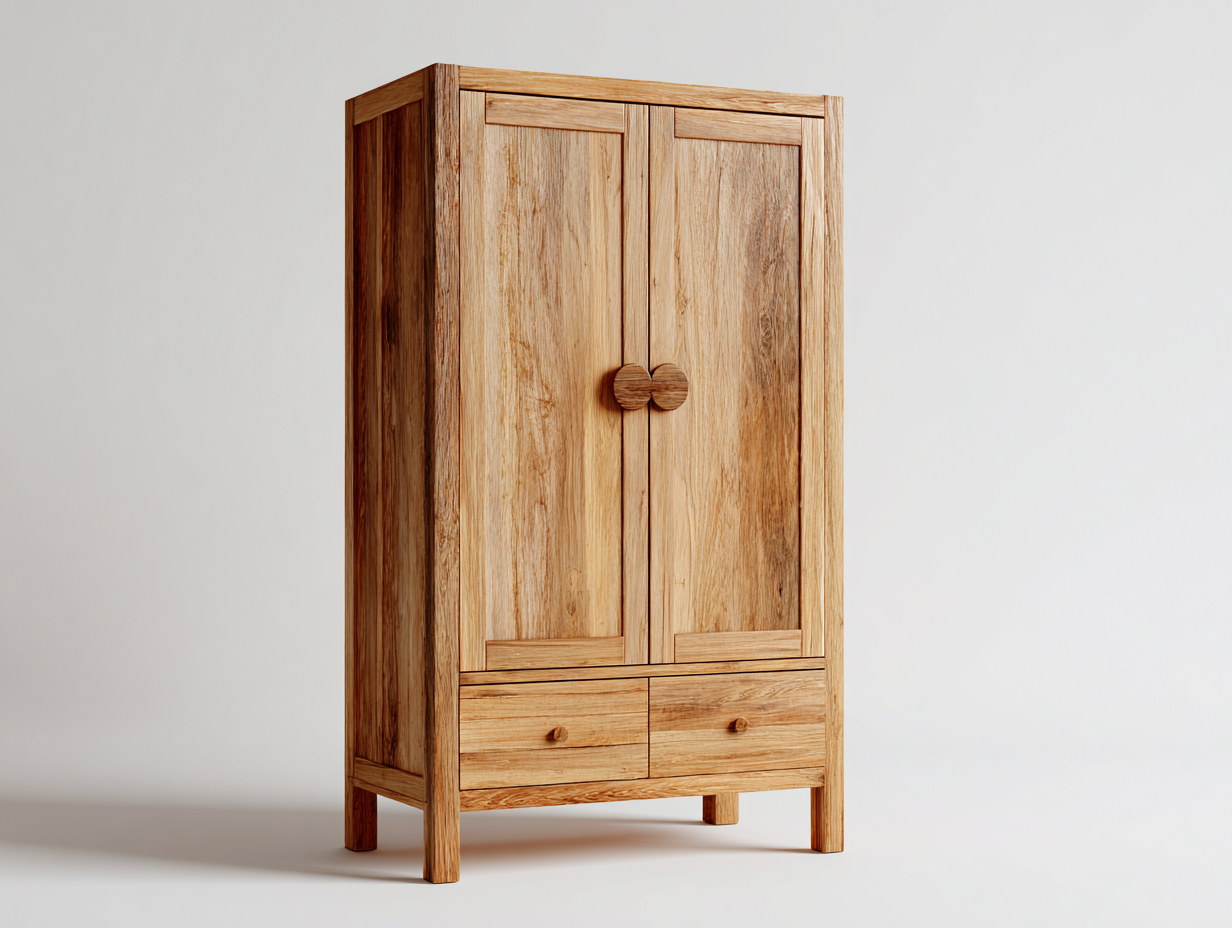 Armadio-legno-92x46x151 cm-naturale-rustico contemporaneo-Dotihanest