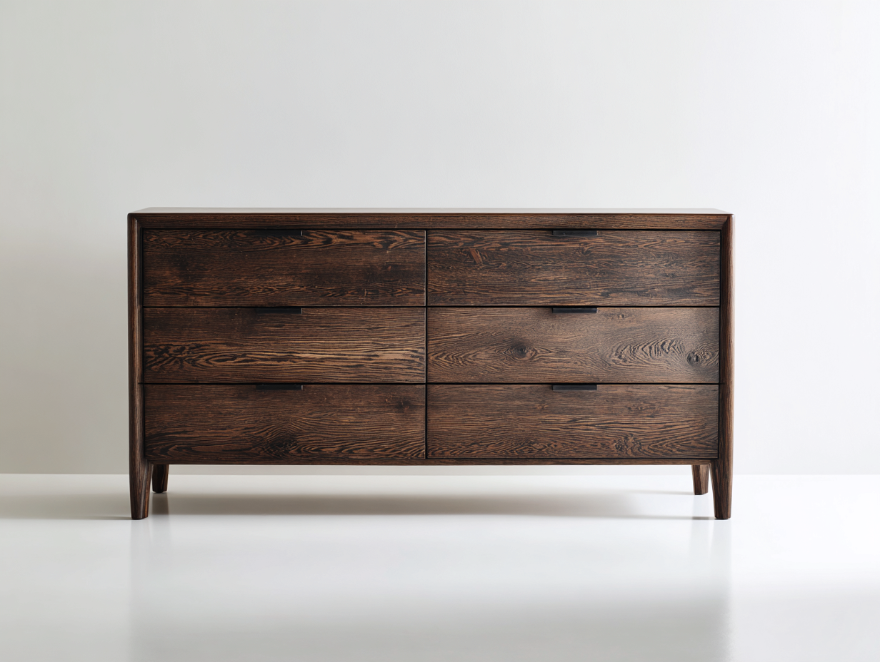 Cassettiera - legno - 142x44x81 cm - marrone - moderno naturale-Dotihanest