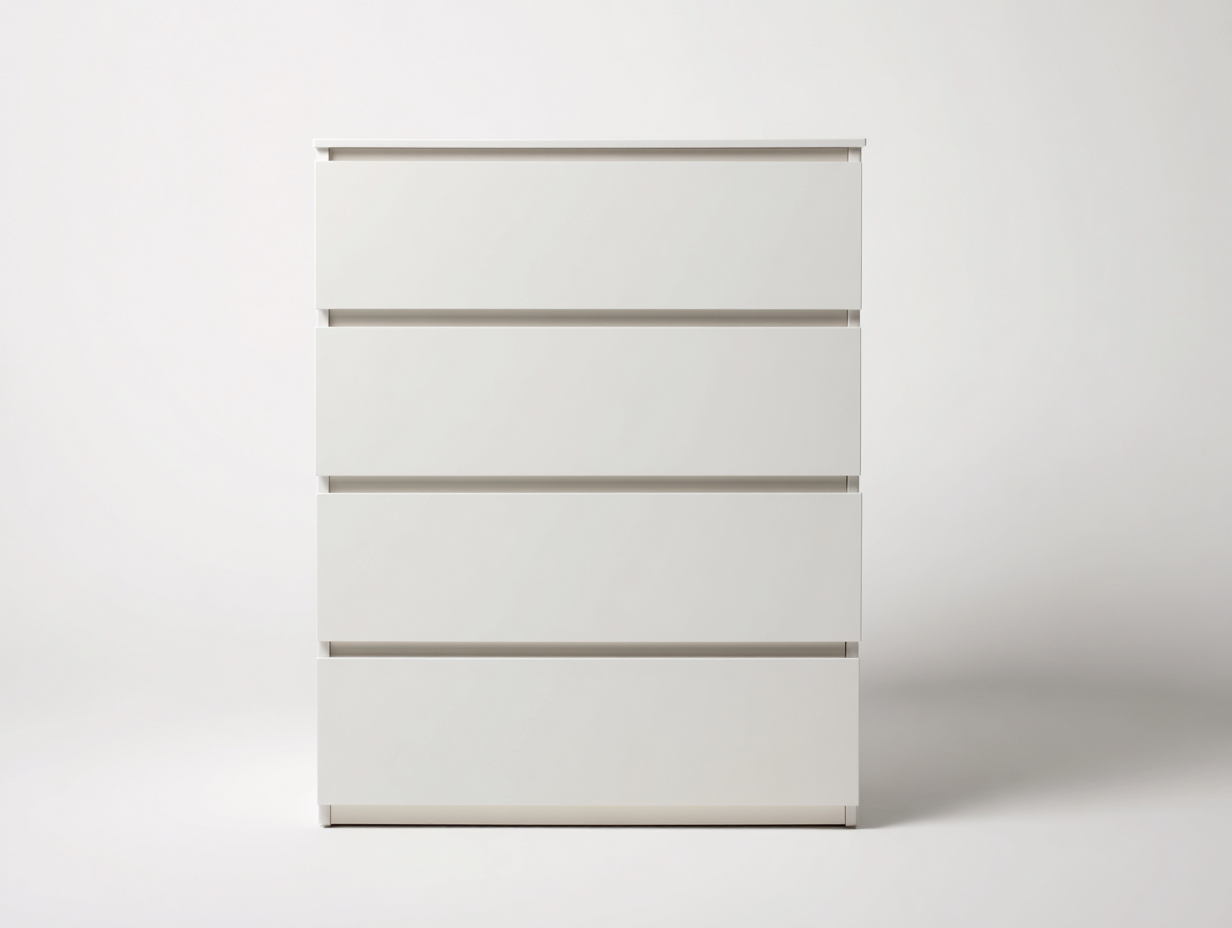 Cassettiera-Legno ingegnerizzato-78x40x112 cm-Bianco opaco-Design contemporaneo-Dotihanest