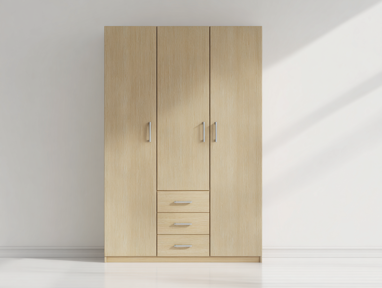 Armadio-legno ingegnerizzato-138x58x212 cm-rovere chiaro-scandinavo contemporaneo-Dotihanest